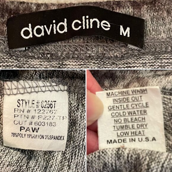 David Cline Womens Sweater Size M Animal Print Long Sleeve Fallcore Brown Tan - Picture 5 of 11